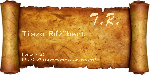 Tiszo Róbert névjegykártya