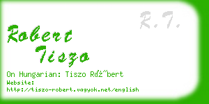 robert tiszo business card
